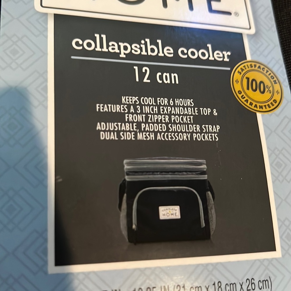 NWT Complete home 12 Can Collapsible Cooler